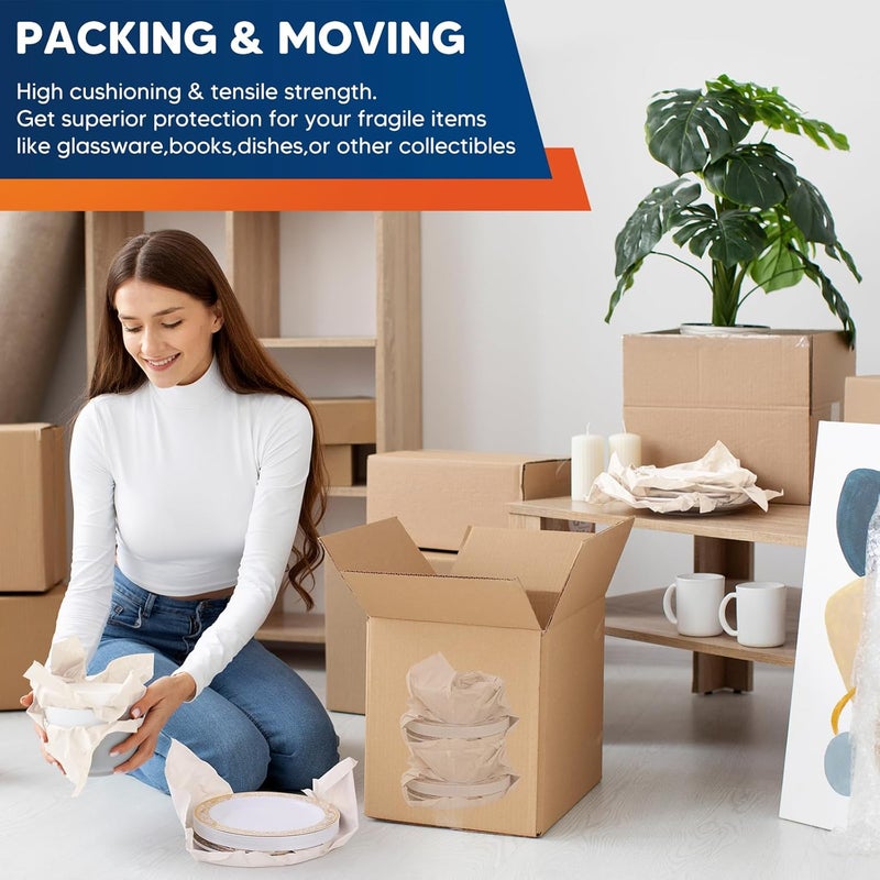 Donyang 15" x 12" Newsprint Paper for Packing Boxes, 360 Sheets Packing Paper for Moving Boxes, Newspaper Packing Materials, Ideal for Drawing, Sketching, Wrapping, Shipping, Packaging, Dishes Glasses Filler - Image 4